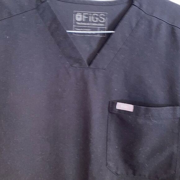 FIGS $38 Men’s Chisec 3 Pocket Scrub Top Blk TM3000 PO1384 Small - Picture 4 of 13
